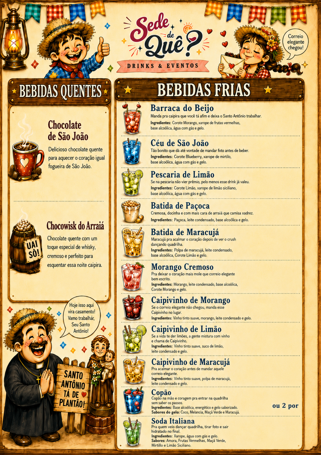 Cardápio Festa Junina